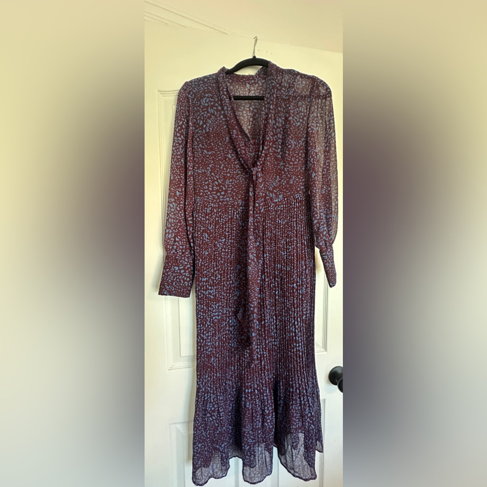 Elegant Purple/Brown Women's Dress